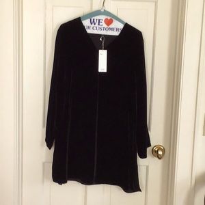 Eileen Fisher black velvet tunic